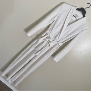 H Halston Belted Jumpsuit Powersuit